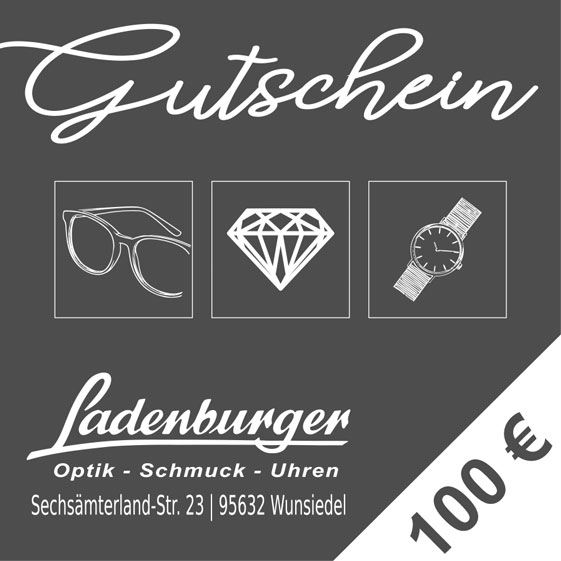 Geschenk Gutschein Ladenburger 100 EUR